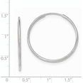 thumbnail image 4 of 10K White Gold Endless Hoop Earrings - 30mm, 4 of 6