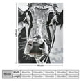 thumbnail image 4 of Shiartex  Farm Blankets and Throws Cow, Black and Brown Animal Blanket for Kids Boys, Cartoon Bed Cover, Throw  40x50in, 4 of 6