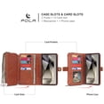 thumbnail image 3 of Decase Wallet Case for Samsung Galaxy S23 Ultra with Hand Strap & 13 Card Slots Magnetic Detachable 2-in-1 Zipper Folio Leather Stand Cover Multifunctional Handbag Case for Samsung S23 Ultra,Brown, 3 of 12