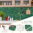 thumbnail image 5 of Peel and Stick Backsplash Leaf Tile, 10-Sheet Self-Adhesive Kitchen Backsplash Stick on Wall Tiles for Bathroom, 5 of 7