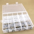 thumbnail image 2 of 24 Grids Transparent Storage Box Tools Empty box jewelry Case PP Plastic Jewelry Container Part Organizer, 2 of 9