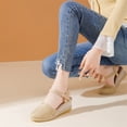 thumbnail image 4 of HomeDM Womens Closed Toe Sandals Espadrilles Platform Ankle Strap Sandals Summer Beach Wedges Sandals, Yellow Size 6, 4 of 7