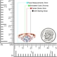 thumbnail image 4 of Rose Tone, Simulated Cubic Zirconia Size-8 Cushion Cut Marquise Art Deco Engagement Wedding Bridal Ring 925 Sterling Silver, 4 of 7