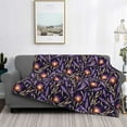 thumbnail image 2 of Uemuo Lavender Flowers Printed Throw Blanket for Couch, Fluffy Fuzzy Blankets for Bed, Sofa, Cozy Flannel Faux Fur Blanket-80"x60", 2 of 6