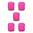 thumbnail image 1 of maskred 2.5 Sacoche Portable pour Disque Dur Externe avec Fermeture Éclair, Étui pour Disque Dur, Protection Adaptée, Rouge rose, 5 Pcs, 1 of 6