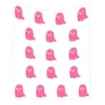 thumbnail image 3 of JeashCHAT Halloween Blanket Cute Ghost Pink Throw Blanket for Teens Girls Ultra Soft Flannel Blanket, Machine Washable, 50"x60", 3 of 9