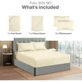 thumbnail image 3 of CGK Linens 4-Piece Extra Deep Pocket Sheet Set - King Size Breathable & Cooling Bed Sheets Fits 18"-24" Mattresses, Off White, 3 of 6