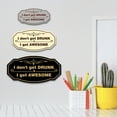 thumbnail image 5 of Signs ByLITA Victorian I Don't Get Drunk, I Get Awesome ABS Plastic | Laser Engraved | Easy Installation | Elegant Design Sign (Brushed Silver) - Small, 5 of 7