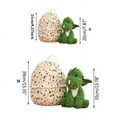 thumbnail image 3 of Poupée en Peluche Œuf de Dinosaure Dessin Animé 2 en 1 Jouet en Peluche Dragon Vert Petite Poupée Cadeau pour Enfants Ensemble Mignon, 3 of 9