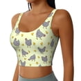 thumbnail image 2 of Bixox Women's Funny Chicken Pattern Fitness Navel Tank Top U-Back Yoga Tank Top Sweatshirt Sports Bra, 2 of 7