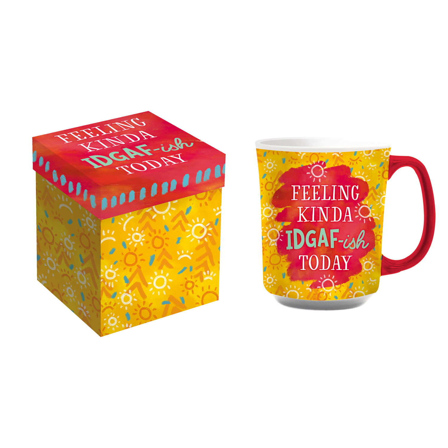 Gifts for Her Funny Ceramic Coffee Mug Feeling IDGAF Cup