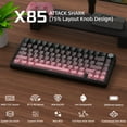 thumbnail image 3 of ATTACK SHARK X85 Wireless Mechanical Keyboard 75% Gasket-mounted Bluetooth 5.1/2.4G Wireless & Type-C Wired Mechanical Keyboard, 3 of 8