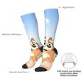 thumbnail image 4 of Masiiu Bluey Print Adult Crew socks, Comfortable Novelty Colorful Patterned, Breathable, Stylish Colorblock for Men Women, 4 of 6