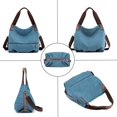 thumbnail image 3 of Women's Canvas Handbag Small Vintage Shopper Shoulder Bag, 3 of 5