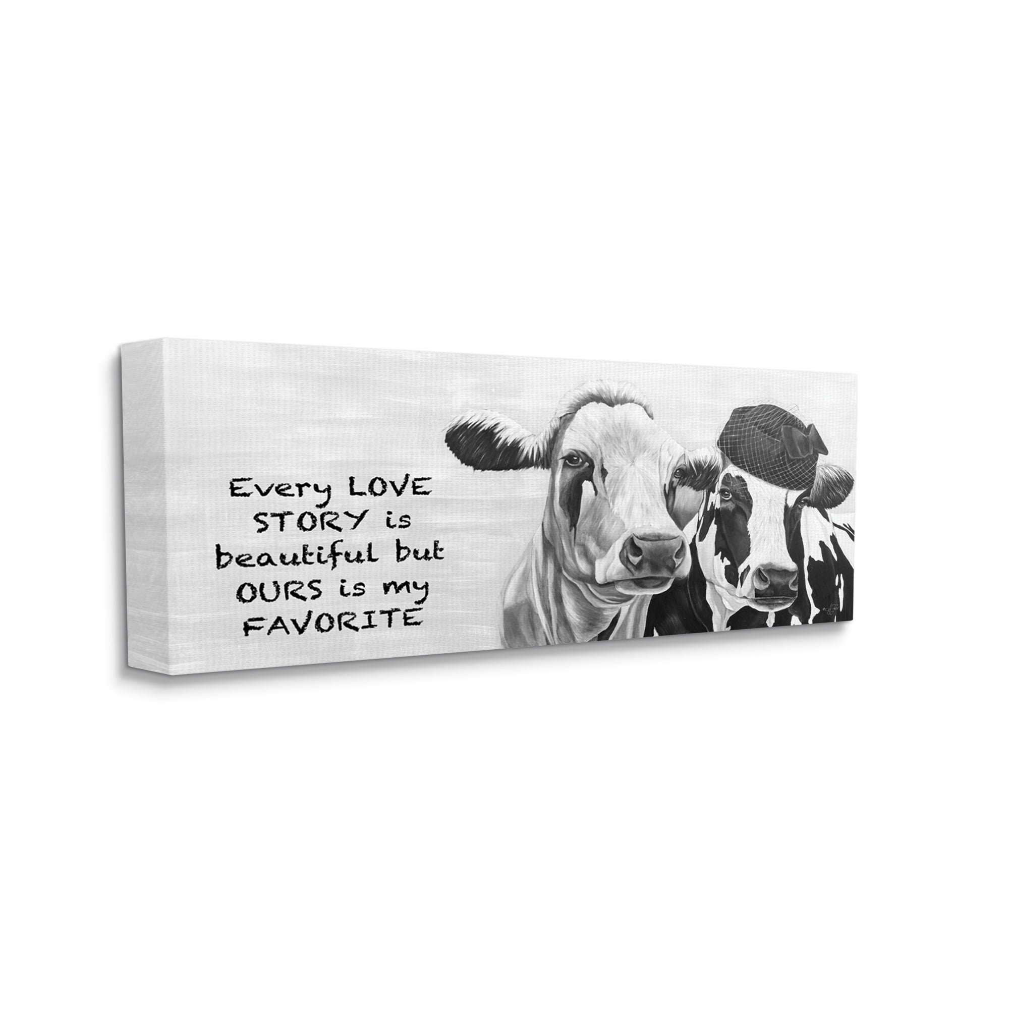 Stupell Our Love Story Is My Favorite Cows Animals & Insects Painting Gallery Wrapped Canvas Print Wall Art