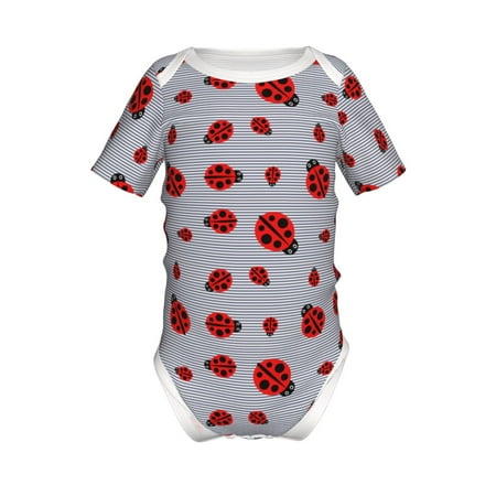 

Adobk Ladybug Print Baby Climbing Clothes Jumpsuit Rompers Classic Rompers Child Short sleeve Bodysuits-2 Years