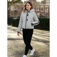 thumbnail image 5 of Womens Premium Puffer Jacket Duck Down 700 Fill Power Light Grey Winter Coat-S, 5 of 9