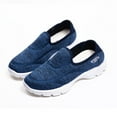 thumbnail image 4 of 2026 Womens Clothing under $5 asdoklhq Sneakers for Women Women Ladies Casual Loafers Sneakers Flats Breathable Stretch Cloth Shoes Blue 36, 4 of 8