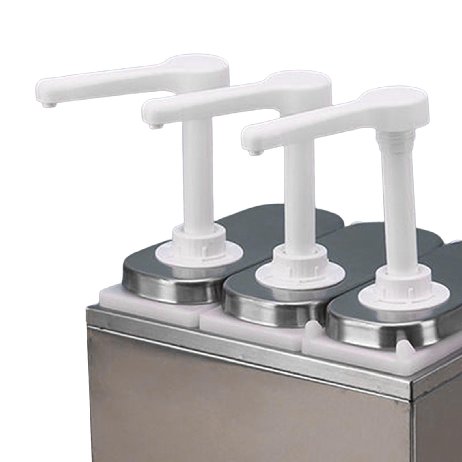 Fiocias Condiment Pump Dispenser 1.4L Detachable Hand Press Syrups Salad Dispensing Tool Three head