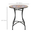 thumbnail image 3 of Outsunny Mosaic Table, Round Patio Table for Garden, Red, 3 of 9