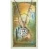 Pewter Saint St Maximillian Kolbe Medal with Laminated Holy Card, 3/4 Inch
