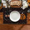thumbnail image 2 of 4 Pcs Halloween Ghost Pumpkin Cat Boo Placemats, 30*45cm Seasonal Fall Table Mats For Party Kitchen Dining, 2 of 5
