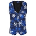 thumbnail image 5 of KelaJuan Tuxedo Suits for Men 3 Piece Regular Fit Suit Snowflake Snowman Print Blazer Jacket Pants Vests Men Suit Set for Christmas, 5 of 6