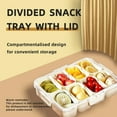 thumbnail image 3 of Snackle Box Charcuterie Container, Divided Serving Tray with Lid and Handle, 8 Compartments Divided Snack Tray with Lid, Portable Snack Platters for Fruit, Nuts, Candy, Entertaining, Party, Picni, 3 of 6