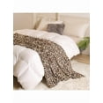 thumbnail image 2 of 1 PC Ultra-Soft Leopard Print Decorative Throw Blanket Nap Blanket, Suitable For Living Room Bedroom Outdoor, 2 of 8