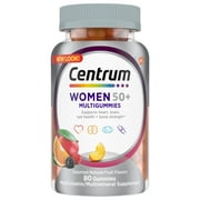 Centrum Multigummies Gummy Vitamins for Women 50 Plus Multivitamin, Fruit, 80 Count