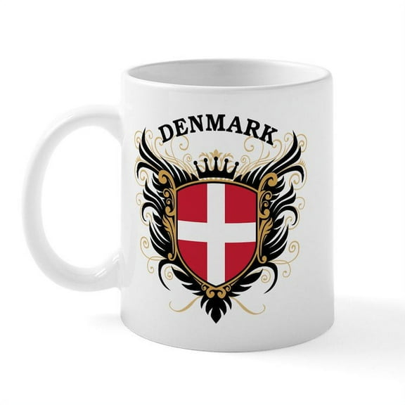 CafePress - Denmark Mug - 11 oz Ceramic Mug - Novelty Coffee Tea Cup