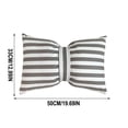 thumbnail image 2 of Striped Bolster Pillow Cover with Bow Accent | Soft Velvet Rectangular Cushion Case for Sofa Bed and Home Decor | 50x33cm Standard Size Fits Common Inserts | Polyester Fabric, 2 of 6