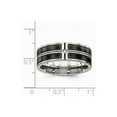 thumbnail image 2 of Primal Steel Stainless Steel Brushed and Polished Black IP Plated CZ Band, 2 of 8