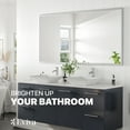thumbnail image 7 of Eviva Sax 60" Brushed Metal Frame Bathroom Wall Mirror, 7 of 7