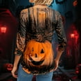 thumbnail image 6 of YDFCWXW Halloween T Shirts for Women Casual 3/4 Sleeve Tops 2025 Halloween Shirts for Teens Black, XXL, 6 of 9