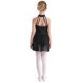 thumbnail image 2 of Eandarui Lyrical Dance Dress for Girls Figure Skating Outfit Jazz Latin Dance Performance Costume Black 8, 2 of 6