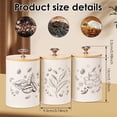 thumbnail image 2 of FUYGRCJ 3 Pack Airtight Metal Kitchen Canister Set, 25 OZ Coffee Sugar Tea Container Jars, Airtight Coffee Container, Tea Organizer, Sugar Canister, Kitchen Airtight Food Storage Jar with Wooden Lid, 2 of 10