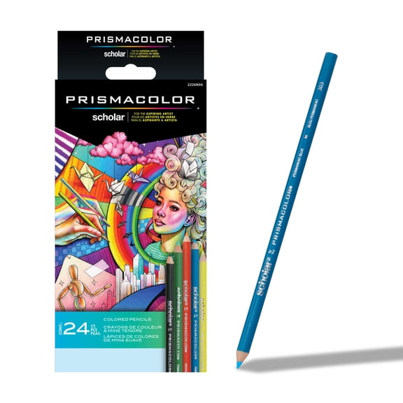 Prismacolor Scholar Colored Pencils, 24 Count, Assorted Colors