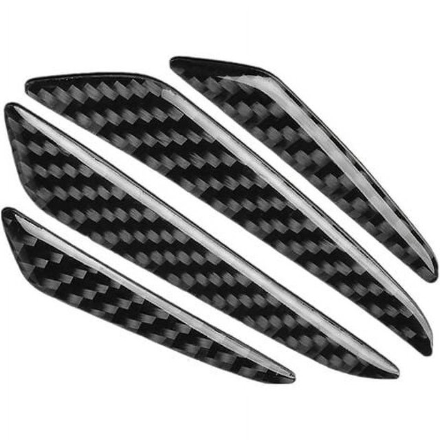 4 Uds. Adhesivo protector de abolladuras para puerta de coche de fibra de carbono negro para coche SUV Van - ZXWSL