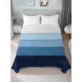 thumbnail image 4 of Blue Ombre Flat Sheets Only Queen Size, Soft Breathable Bed Top Sheets for Mattress, Farmhouse Vintage Wooden Striped Luxury Bedding Flat Sheets for Home Hotel Bedroom Bed Protection, 4 of 9