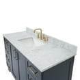 thumbnail image 5 of Ariel Taylor 55 In. Single Rectangle Sink Vanity With Carrara White Marble 0.75In Countertop In Midnight Blue, 5 of 11