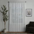 thumbnail image 3 of Mainstays Sheer Curtain Panel Pair with Attached Valance, Set of 2, White, 37"W x 84"L, 3 of 5