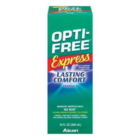 Alcon Opti-Free Express Aucune Rub Multi-Purpose Solution désinfectante Lentilles - 10 Oz