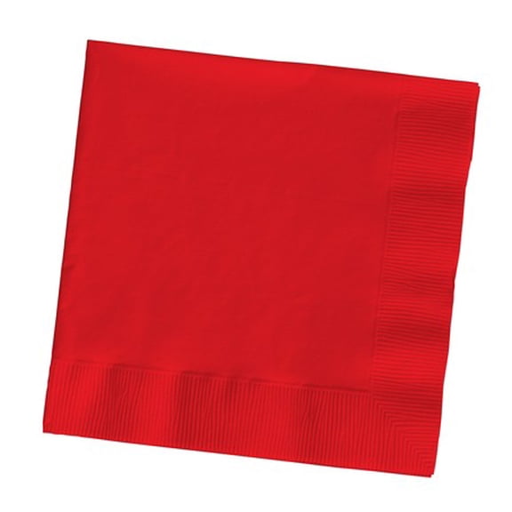 Club Pack of 500 Classic Red 3-Ply Paper Party Lunch Napkins 6.5"