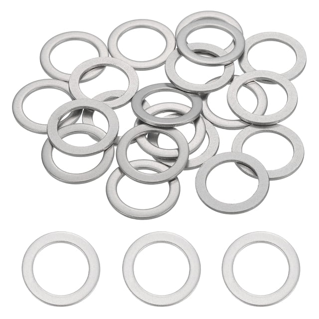 20 Pcs M17 304 Acier Inoxydable Rondelles Plates 17mm ID 24mm OD 1.5mm Épais, Argent