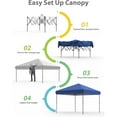 thumbnail image 4 of M optimized 10'x10' Pop Up Canopy Tent, Waterproof Outdoor Canopy, Portable Sun Shelter with Roller Bag, 4 x Sandbags, 4 x Stakes, for Picnic, Camping, Outdoor Events, Parties, Patio, 4 of 6