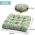 thumbnail image 7 of Green Frog Print Meditation Cushion - Thick Square Floor Pillow with Nature Forest Pattern for Yoga & Sitting, 4.7" Fluffy Support, 7 of 7
