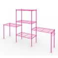 thumbnail image 4 of Ktaxon 5 Tier Layer 59"x21"x11.5" Storage Rack, Wire Shelving Adjustable Steel Storage Rack Organizer Kitchen, Barbie Pink, 4 of 21