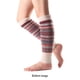 thumbnail image 2 of Jumpingount Calentadores de piernas sin pies de lana de punto étnicos a rayas de moda y versátiles para mujer transpirables Accesorios de calzado Beige, 2 of 6