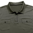 thumbnail image 5 of HOMADLES Men Polo T-Shirts with Pockets on Front Long Sleeve Casual Lapel Tee for Men Soft Stretch Golf Shirt B Army Green XL, 5 of 6